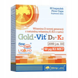 Olimp Gold Vit D3+K2 60Kaps Witaminy Naturalne