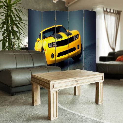 Parawan ozdobny, Żółte auto 180x150 na Arena.pl