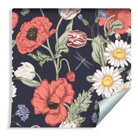 Tapeta Kwiaty Tulipany Maki Chabry Stokrotki Rośliny Dekoracja