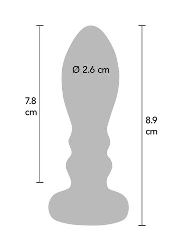 buttplug vibr. ribbed medium silver na Arena.pl