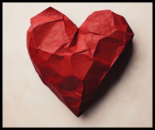 Plakat 60x50cm Kreślone Serce na Arena.pl