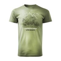 Koszulka z motocyklem Honda VFR1200X VFR 1200 X Crosstourer męska khaki REGULAR XXL