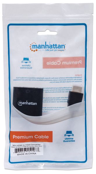 KONWERTER MANHATTAN  HDMI NA VGA 1080P M/F ZASILANIE MICRO USB 151467 zdjęcie 5