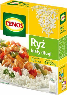 CENOS RYŻ BIAŁY DŁUGI 4x100G KARTONIK zdjęcie 1