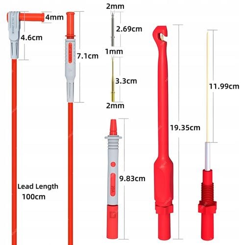 PRZEWODY POMIAROWE KABLE DO MIERNIKA SONDY DŁUGIE IGŁY CLEQEE P1033B na Arena.pl
