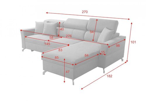 Narożnik Veneto I od BRATTEX na Arena.pl