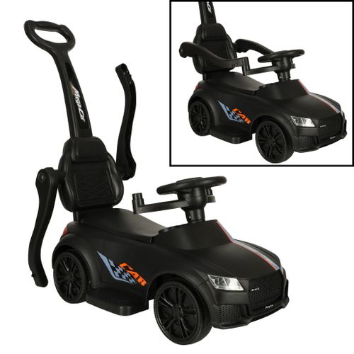 Jeździk pchacz samochód z dźwiękiem i światłami czarny na Arena.pl