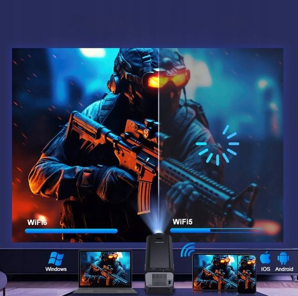 Projektor LED Alwtniet Hy320 mini czarny zdjęcie 3
