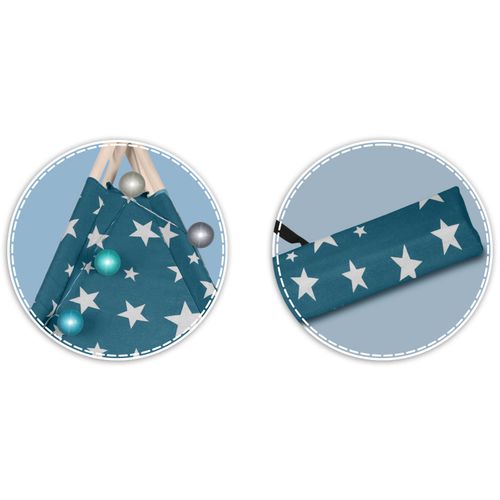 Namiot tipi dla dzieci ze światełkami Nukido - niebieski na Arena.pl