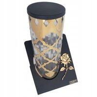 METALOWY ZNICZ nowoczesny ZNICZ NA GRÓB stalowy TUBA ze stali z różą