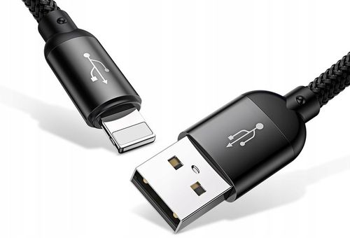 BASEUS MOCNY KABEL USB PRZEWÓD 3W1 DO IPHONE MICRO TYP-C USB-C 3.5A 30CM na Arena.pl