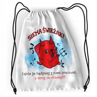 Plecak Powitanie W Pracy Sportowy Szkolny Worek Z Nadrukiem Ze Zdjęciem