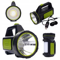 Latarka boczna reflektor szperacz bateria usb1200 lm led t6 10w KD1241