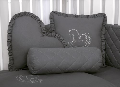 Dekoracyjna poduszka serce - antracyt na Arena.pl