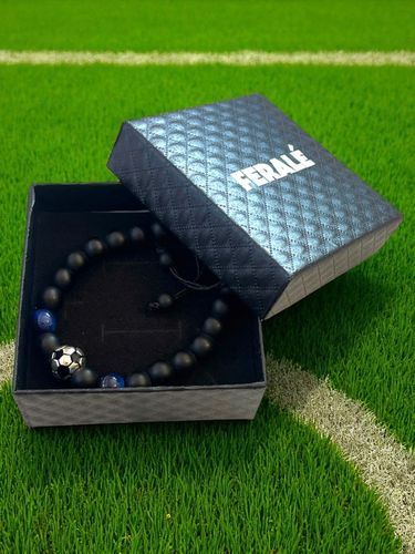 Bransoletka dla piłkarza chłopca czarny agat oko tygrysa na szczęście na Arena.pl