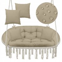 WODOODPORNA PODUSZKA OGRODOWA NA HUŚTAWKĘ WISZĄCĄ DWUOSOBOWĄ PODWÓJNĄ ŁAWKĘ