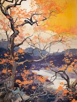 Plakat 30x40cm Złota Jesień nad Jeziorem