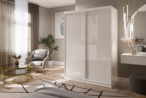 Szafa Przesuwna PARIS 150 Połysk biała na Arena.pl