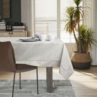Obrus Plamoodporny GAIA Mankiet + Lamówka 120x260 Kremowy AmeliaHome