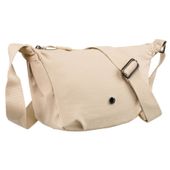 sportowa listonoszka damska z poliestru w beżowym kolorze - peterson