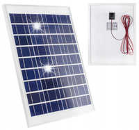 ZESTAW PANEL SOLARNY BATERIA SŁONECZNY PROSTOWNIK ŁADOWARKA REGULAT 20W 12V
