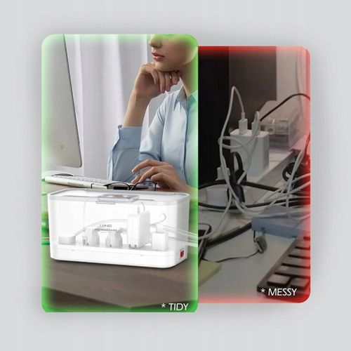 Listwa zasilająca Antyprzepięciowa 2 m ORGANIZER na kable 5 gniazd USB na Arena.pl