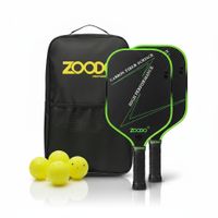 rakiety do pickleball zoodo p4 t700 carbon fiber gradient green + 4 piłki