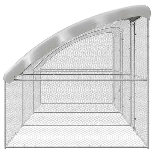 Klatka dla kur Srebrny 600 x 200 x 198.5 cm Stal galwanizowana na Arena.pl