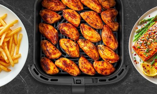 PODWÓJNA FRYTKOWNICA AIR FRYER BEZTŁUSZCZOWA DWUKOMOROWA 8L WIFI na Arena.pl