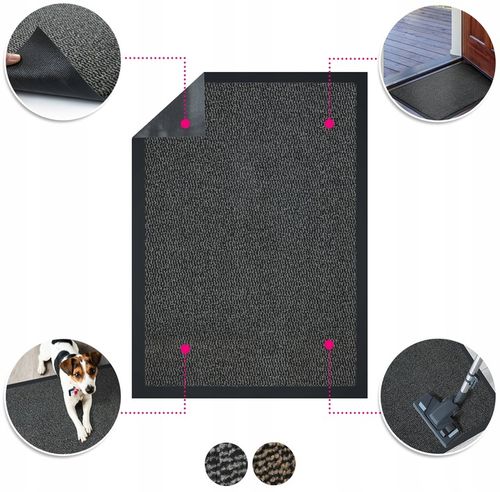 WYCIERACZKA POD DRZWI ZEWNĘTRZNA WEJŚCIOWA 80x120 DUŻA MATA DO BUTÓW na Arena.pl