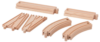 Drewniane tory szyny IKEA LILLABO 10 elementów