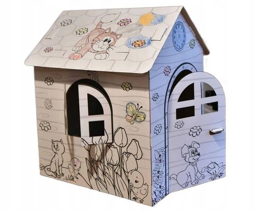 DOMEK KARTONOWY KOLOROWANKA DO MALOWANIA XXL na Arena.pl