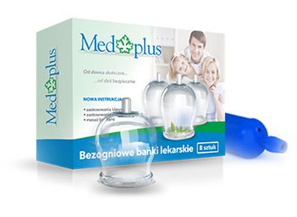 Bańki lekarskie bezogniowe szklane 8 szt z pompką MedPlus