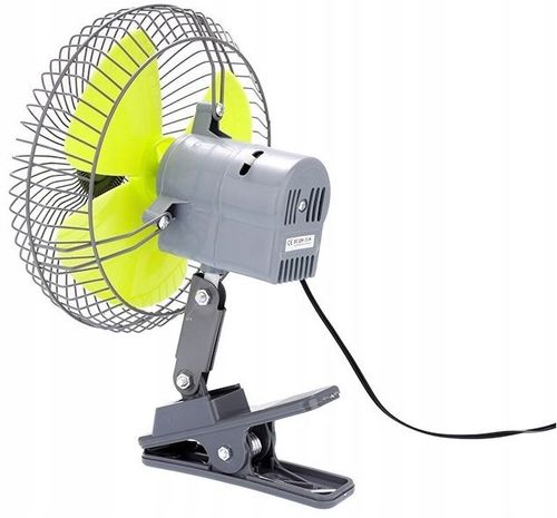 WENTYLATOR WIATRAK SAMOCHODOWY Z KLIPSEM 12V 20CM DO SAMOCHODU AUTA BUSA na Arena.pl