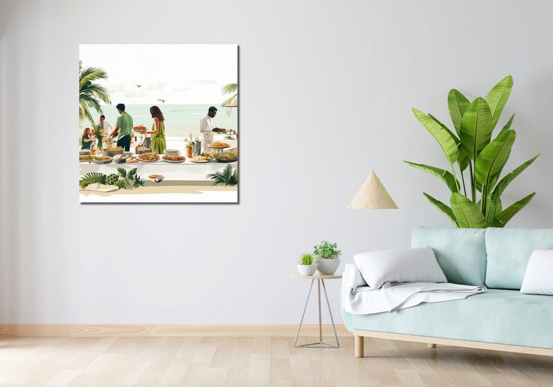 Obraz 90x90cm Tropikalna Woń Wakacji zdjęcie 2