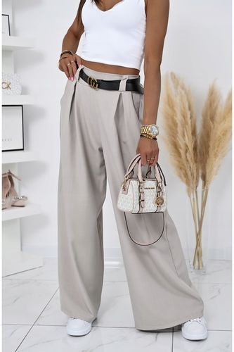 MODNE SPODNIE Z SZEROKĄ NOGAWKĄ I PASKIEM MICHELL! WZ.1 na Arena.pl