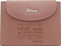 Portfel damski skórzany GRAWER prezent na święta twój napis DLA ŻONY