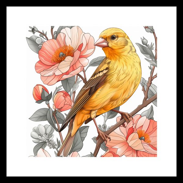 Plakat 20x20cm Wiosenny Śpiewaczek zdjęcie 3