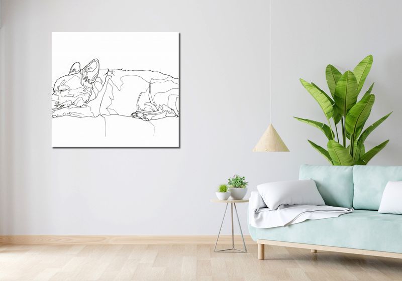 Obraz 100x90cm Śpiący Psiak zdjęcie 2