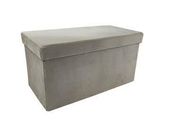 Pufa tapicerowana ze schowkiem PERFECT DUO 60x30x30 cm toupe