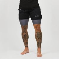 Męskie szorty sportowe 2w1 Black Grey z podspodenkami rozmiar L GymBeam