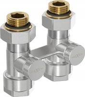 MEXEN ZAWÓR PROSTY 1/2"x16 MM DWURUROWY DN50 DO GRZEJNIKA NIKIEL