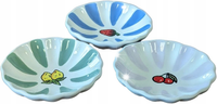 Ceramiczne Miseczki na Przekąski i Sosy Ø 10 cm Owocowy Zestaw Retro 3 szt