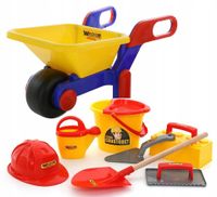 Mocna taczka XXL do piasku 64 cm + akcesoria 8 el