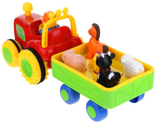 Interaktywny Traktor Przyczepka Dźwięki Farmer na Arena.pl