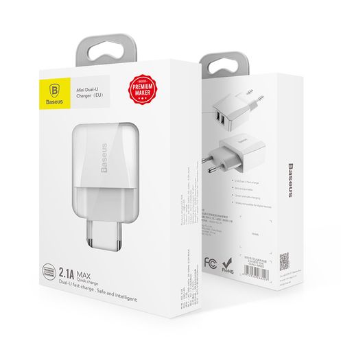 ŁADOWARKA SIECOWA BASEUS MINI DUAL-U CHARGER 2XUSB na Arena.pl