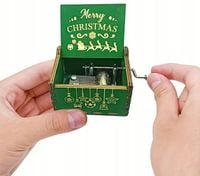 ŚWIĄTECZNA GRAJĄCA POZYTYWKA W ZIELONEJ SKRZYNCE - JINGLE BELLS