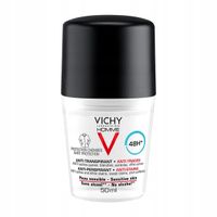Vichy Homme 48h roll-on 50 ml przeciw śladom na ubraniach