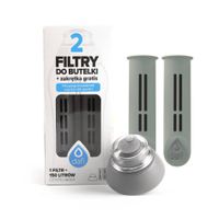 Dafi Wkład filtrujący do butelki 2 sztuki + zakrętka Szary