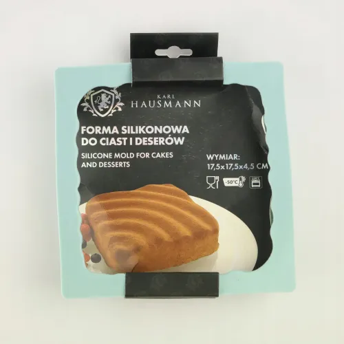 FORMA SILIKONOWA KWADRAT PASKI 3D NA BABKĘ DESER PRZEKĄSKI MUSY 17,5x17,5CM na Arena.pl